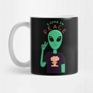 I Come In Peace Explosion Mug